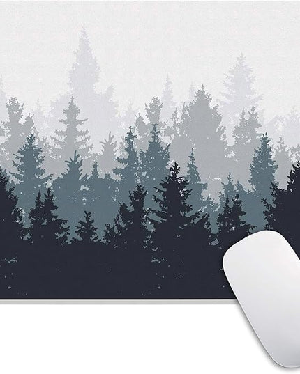 Square Mouse Pad Forest, Personalized Premium-Textured Custom Mouse Mat Design, Washable Mousepad Cloth, Non-Slip Rubber Base Computer Mouse Pads for Wireless Mouse