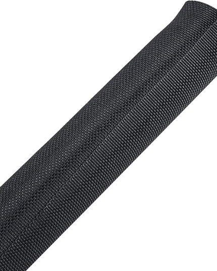 Sonoreboom Split-Sleeves Black Wire Loom Tubing - Flexible, Wear-Resistant Cord Management Cover for Car/Office/Home Harness (1" - 36 Feet)