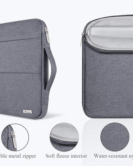 Voova 15.6 16 Inch Laptop Sleeve Case Compatible with MacBook Pro 16 M1/M2/M3/M4 Max 2019-2025, 15.6-16” Hp Lenovo Acer Asus, Waterproof Slim Computer Bag Cover with Handle, Grey