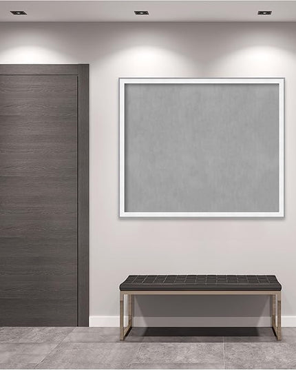 Amanti Art White Framed Magnetic Board 43x51 Oversize Vision Board for use with Magnets, 100% Metal Sheet to Display Items as Office Decor or for Home Organization in mudroom, Kitchen or Kids Room