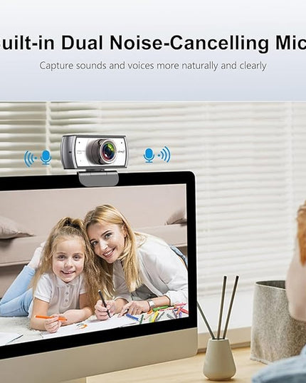 Wide Angle Webcam,120 Degree Large View Spedal 920 Pro Video Conference Camera, Full HD 1080P Live Streaming Web Cam with Built-in Microphone, USB Webcam for Mac, PC, Laptop and Desktop