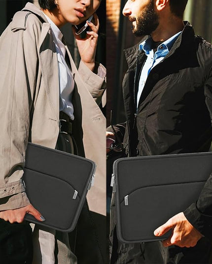 Laptop Sleeve Case 14 inch, Slim Portable Monitor Protective Cover with Front Pocket, Traveling Carrying Laptop Bag Compatible for MacBook Air/Pro, HP, Dell, Lenovo, Acer, Grey