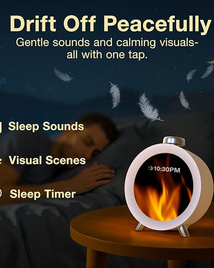 Dekala ChronoSense Alarm Clock for Bedroom Temperature Humidity, 7-Day Programmable 4 Alarms, 100dB Loud Gradual Alarm Clock Heavy Sleeper, IPS Screen Animation, Hourly Chime