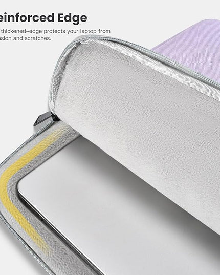 360° Upgraded Laptop Protective Sleeve Case for 2025-2021 MacBook Pro 16 inch M4/M3/M2/M1 Pro/Max, Shockproof Water-Resistant MacBook Laptop Bag with Accessory Pocket, Purple
