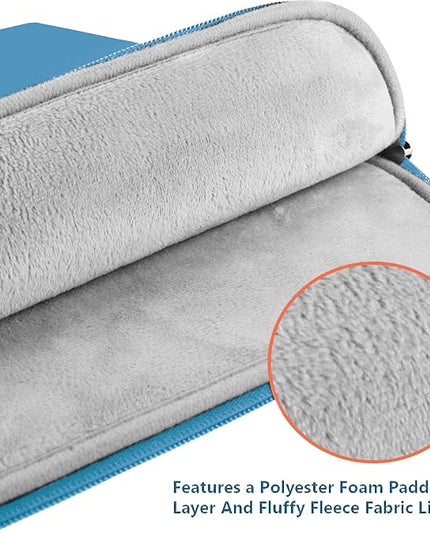 14 inch Laptop Sleeve, Shockproof Protective Notebook Cover Bag with Accessory Pocket, Durable Carrying Laptop Case Compatible for MacBook HP Lenovo Dell Asus Acer, Sky Blue