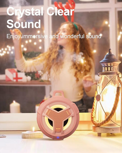 EBODA Bluetooth Shower Speaker, Waterproof Portable Wireless Speakers with Light, IP67 Floating, 2000mAh, Small Portable Speaker for Kayak, Beach, Pool Accessories, Gifts for Unisex