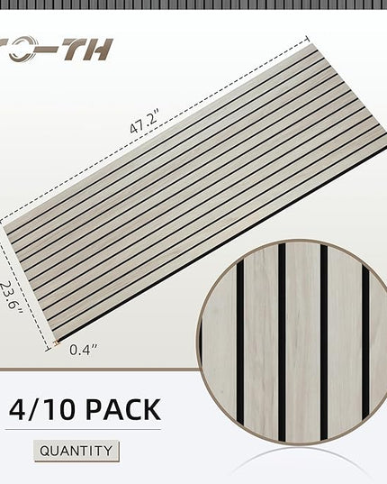 TO-TH Wood-Look Acoustic Wall Panels, 10 Pack 47.2” x 23.6” Acoustic Panels, Decorative Sound Absorbers Sound Dampening Panels for Home, Office, Basement, Natural Oak