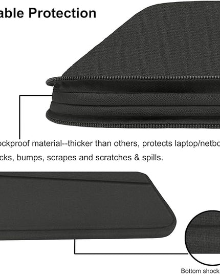 15.6 inch Laptop Case, Durable Computer Carrying Bag Protective Case Briefcase Handbag with Front Pocket, Laptop Sleeve Cover for 15.6 Inch HP, Dell, Lenovo, Asus, Notebook, Grey