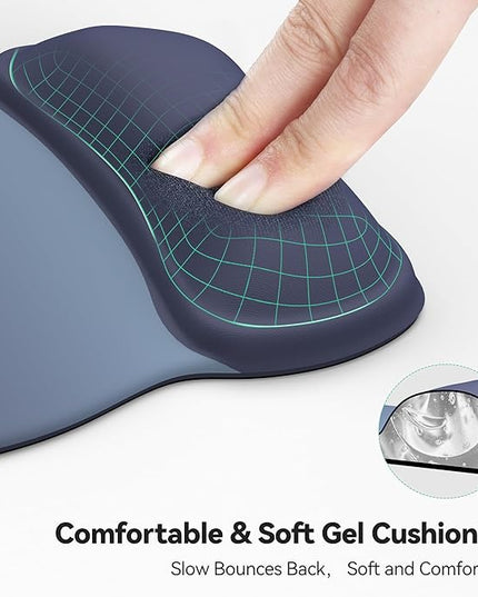 TECKNET 2 Pack Gel Mouse Pad with Wrist Rest, Ergonomic Office Mousepad with Wrist Support - Non-Slip & Smooth Surface Comfortable Desk Accessories Mat for Office, Gaming and Study - Gradient