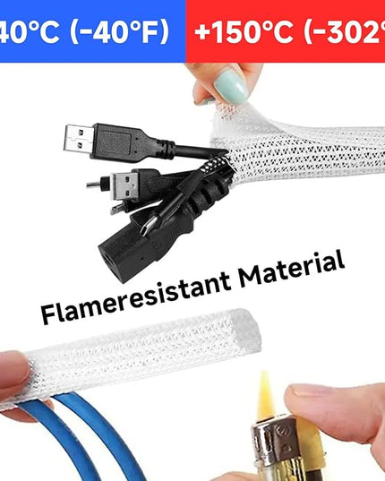 10ft 1/2 inch Cable Management White Cord Cover, Cable Organizer Cord Hider for Wall Mount TV for Computer Electrical Wire Power Cord Audio Video Cable, White