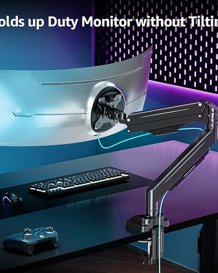 MOUNTUP Ultrawide Monitor Arm for 22-43 inch Curved Screen, Holds 2.2 to 33 lbs, Heavy Duty Monitor Desk Mount, Adjustable Full Motion Arm, Computer Monitors Stand for Desk, VESA Mount