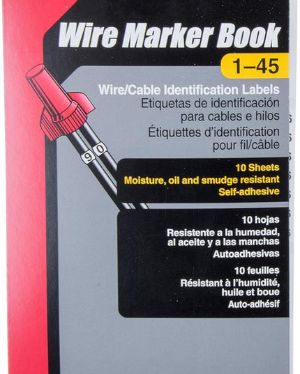 Gardner Bender 42-029 Pocket Wire Marker Booklet, White