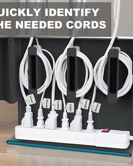 Mr-Label 2-3/4” Nylon Cable Zip Ties Tags Labels Marker – Write on | Self-Locking – with Free Printable Labels - for Wire Marking and Organizing (50, Five Assorted Color)