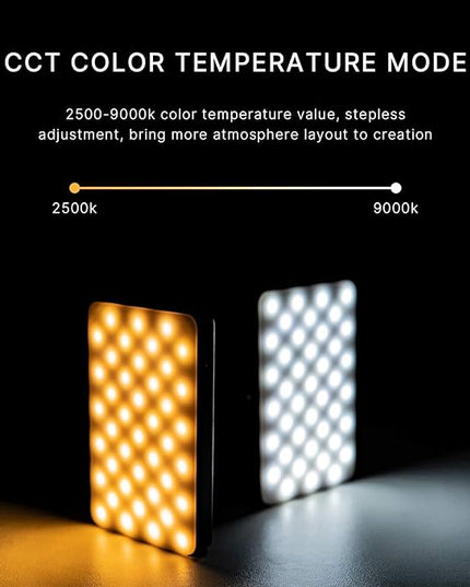 VIJIM VL120 RGB Video Light, Portable LED Camera Light Panel 0-360 Full Color, CRI 95+ 2500-9000K LED 3100mAh Rechargeable DSLR Lighting for Vlogging, Photography, Video Conference