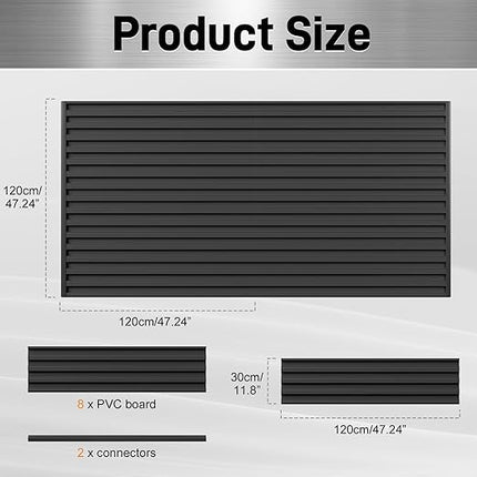 Slatwall Garage Wall Paneling Storage System, PVC Slat Wall Panels 4x8FT, Modular Slatted Wall Panels for Tool Organization, Garage Storage & Wall Organizer Panels