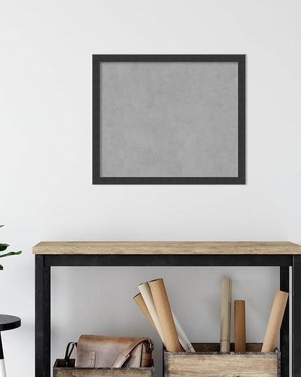 Amanti Art Black Framed Magnetic Board 22x26 Medium Vision Board for use with Magnets, 100% Metal Sheet to Display Items as Office Decor or for Home Organization in mudroom, Kitchen or Kids Room