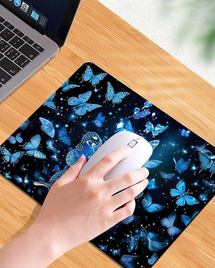 Blue Crystal Square Mouse pad, Texture, Waterproof, Anti Slip Rubber Base, Computer Mouse pad, Laptop Mouse pad