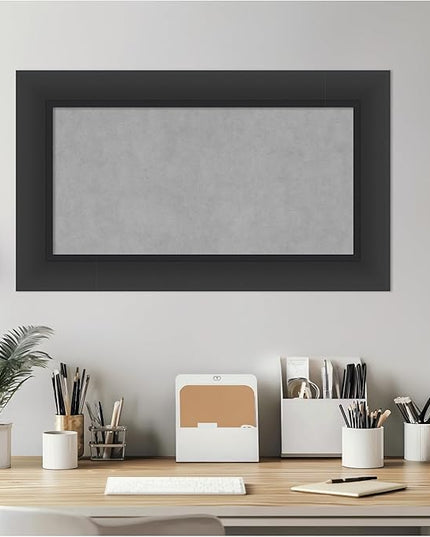 Amanti Art Black Framed Magnetic Board 17x29 Small Vision Board for use with Magnets, 100% Metal Sheet to Display Items as Office Decor or for Home Organization in mudroom, Kitchen or Kids Room