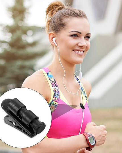 10PCS Wire Clips for Cords Headphone Clips Headset Cable Clip for Earphone Cable Cord Clamp Collar Headset Clamp Clothing Clip Earphone Earbud Cables Clipe, Fixing 2-4mm Headphone Wire