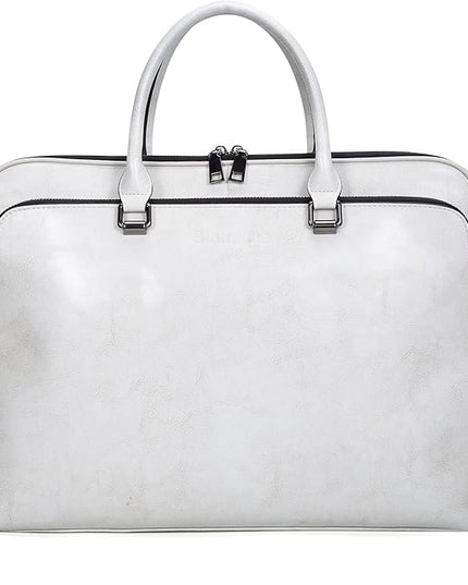 Blofinche Laptop Messenger shoulder bag: Genuine Leather work Briefcase 13.3 15.6 inch designer handbag