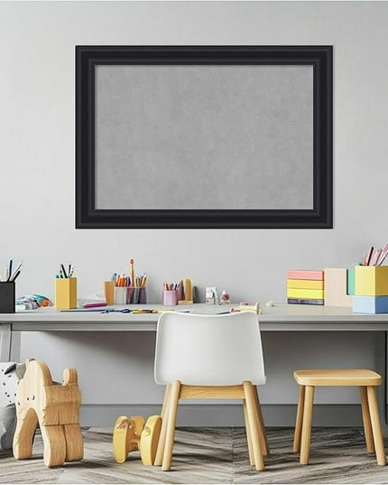 Amanti Art Black Framed Magnetic Board 20x28 Medium Vision Board for use with Magnets, 100% Metal Sheet to Display Items as Office Decor or for Home Organization in mudroom, Kitchen or Kids Room