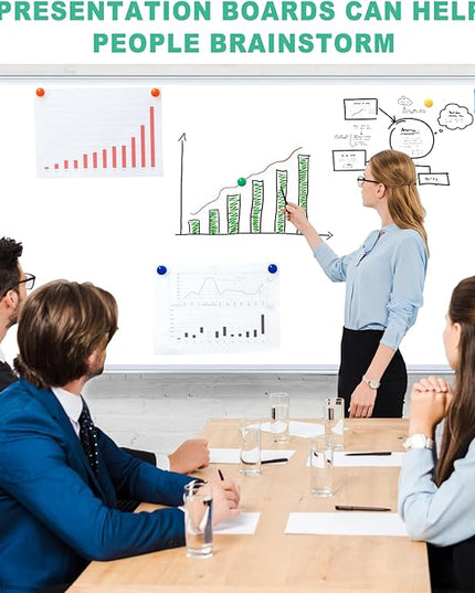 H-Qprobd Whiteboard Dry Erase White Board for Wall 60x40 (2pcs) Magnetic Boards for Office Classroom & Home, Large Wall White Board Including 6 Markers, 20 Magnets, 2 Erasers