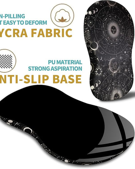 Hokafenle Ergonomic Mouse Pad Wrist Support with Massage Design, Wrist Rest Pain Relief Mousepad with Memory Foam&Non-Slip PU Base,Mouse Pads for Wireless Mouse (12x8 inch,Tarot Constellation)