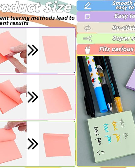 35 Pack Sticky Notes Bulk 3 x 3 In Self Stick Notes Pads Colorful Posted Note in 5 Morandi Pastel Colors Adhesive Paper Memo 75 Sheets/Pad Easy to Post for Office Home School Notebook Wall Door Window