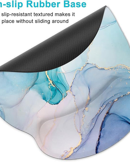 LATEEFAH Mouse Pad with Wrist Rest, 3-in-1 Gaming Mouse Pad, Keyboard Wrist Rest, Ergonomic Memory Foam Mousepad with Wrist Support for Computer Keyboard