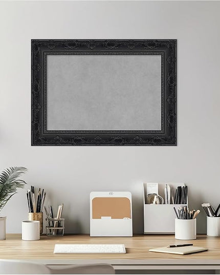 Amanti Art Black Framed Magnetic Board 16x22 Small Vision Board for use with Magnets, 100% Metal Sheet to Display Items as Office Decor or for Home Organization in mudroom, Kitchen or Kids Room