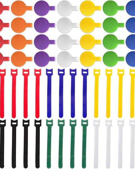 Cable Management Kit, 28 Pcs Multi-color Cable Labels and 24 Pcs Reusable Fastening Cable Ties, Cord Labels/Wire Ties For Home, Office, Desk, Cable Organizer, Cord Management