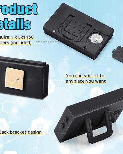 Frienda 36 Pieces Mini Digital Clock Small Digital Clock Stick on Battery Operated Self Adhesive Bracket for Car Dashboard Fridge (Black)