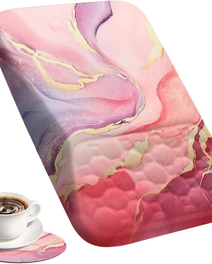 Ospelelf Pink Mouse Pad with Wrist Support Large Ergonomic Office Comfy Pain Relief Mousepad Wrist Rest