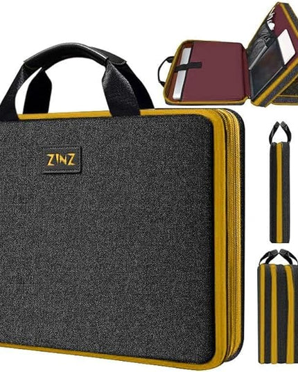 ZINZ Laptop Case 15 15.6 16 inch Sleeve, Expandable Computer Hand Bag with Multi-pockets Compatible with MacBook Pro 16 inch M4/M3/M2/M1, MacBook Air/Pro 15 inch and 15-16 inch Notebooks，B01YL01