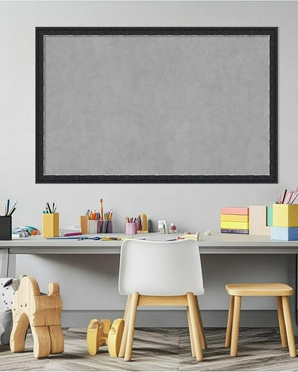 Amanti Art Black Framed Magnetic Board 22x34 Large Vision Board for use with Magnets, 100% Metal Sheet to Display Items as Office Decor or for Home Organization in mudroom, Kitchen or Kids Room