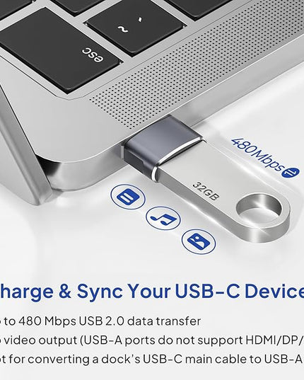 Elebase for Samsung Galaxy Z Flip 7 Adapter,USB to USB C Adaptor 4Pack,Type C Female to A Male Cable Converter for Z Fold Flip 7 6 5,A55 A54 A53 A52,Tab S10 S9 S8 A9 A8 Lite,Watch Ultra Classic Active