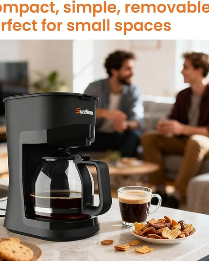 12-Cup Coffee Maker, 1.5L Drip Coffee Machine with One-Touch Brewing, Glass Carafe, Anti-Drip System, Reusable Filter, Easy-to-Use Home & Office Coffee Brewer