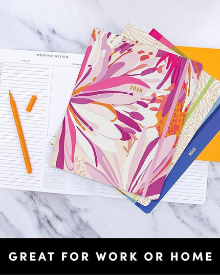 PAPERAGE 2026 Monthly Planner, 12 Months (January 2026 - December 2026), 8 in x 10 in, 2026 Planner with Large Monthly Spreads & Calendar Views, Note Pages, To Do Lists & Trackers, – Golden Safari