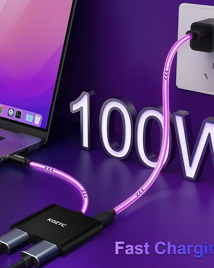 USB C to Dual HDMI Adapter 4K@30Hz, USB C Hub Multiport Adapter with 2xHDMI, USB 3.0, 100W PD, Support USB C to HDMI Splitter Extended Display (MST Only Support Windows), Black
