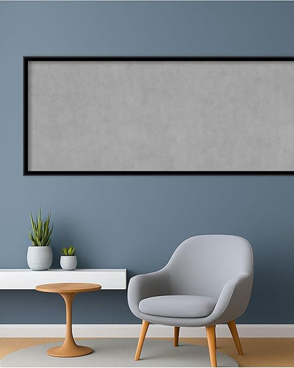 Amanti Art Black Framed Magnetic Board 21x49 Oversize Vision Board for use with Magnets, 100% Metal Sheet to Display Items as Office Decor or for Home Organization in mudroom, Kitchen or Kids Room