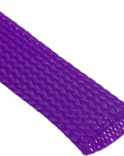 uxcell Expandable Sleeving,1 3/16-inch 25ft Cable Sleeve, Purple