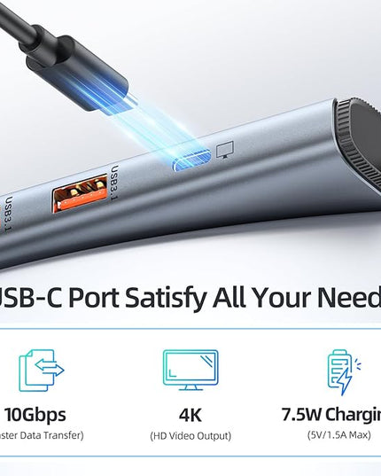 Docking Station USB C Video,8K Laptop Docking Station Dual Monitor 8K@60Hz 2*HDMI,USB-C Hub with USBC Video Output,4 * 10Gbps USB Port,Ethernet,100W PD for Portable Monitor,MacBook Pro/Air,Dell,HP