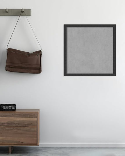 Amanti Art Black Framed Magnetic Board 26x26 Medium Vision Board for use with Magnets, 100% Metal Sheet to Display Items as Office Decor or for Home Organization in mudroom, Kitchen or Kids Room