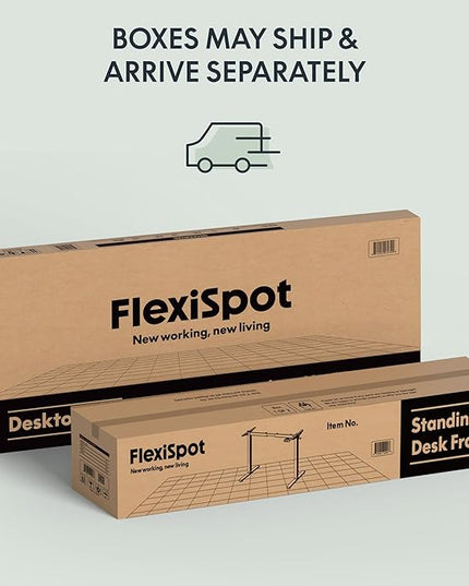 FLEXISPOT EN1 One-Piece Standing Desk with 1-Inch Thick Seamless Desktop, 40"x24" Electric Height Adjustable Desk for Home Office, Multi-Monitor Setups & Easy Assembly, Black