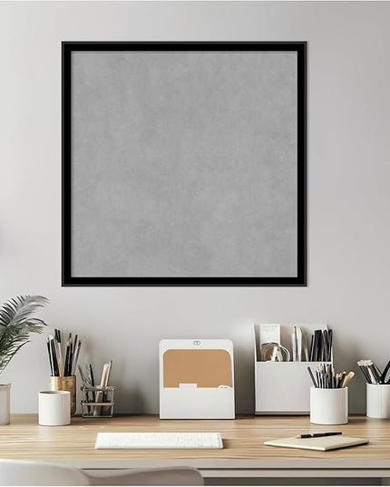Amanti Art Black Framed Magnetic Board 21x21 Medium Vision Board for use with Magnets, 100% Metal Sheet to Display Items as Office Decor or for Home Organization in mudroom, Kitchen or Kids Room