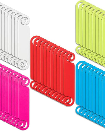 Mudder 100 Pieces Cable Tags Management Tags Multicolor Cable Cord Wire Labels Hook and Loop Wire Identification Labels for USB Computer Phone Charger
