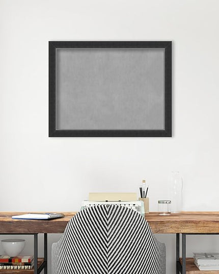 Amanti Art Black Framed Magnetic Board 21x27 Medium Vision Board for use with Magnets, 100% Metal Sheet to Display Items as Office Decor or for Home Organization in mudroom, Kitchen or Kids Room