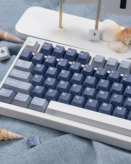Sumgsn 163 Keys Doubleshot Keycaps Set Cherry Profile Fishing Key caps with 7u Spacebar Fit for 61/64/87/104/108 Cherry Mx Switches Alice Keyboard Mechanical Keyboards