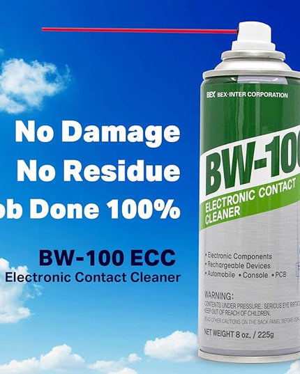 Non-Flammable Electronic Contact Cleaner Aerosol Spray- Safely Cleans Joycons, Computers, PCB and More - Removes dust, Dirt and contaminants on Contacts - Quick Dry|8oz/225g |