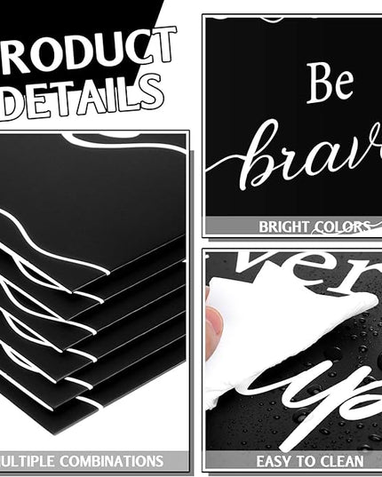 Honoson 24 Pcs Bulk Inspirational Privacy Folders for Students Cardboard Test Privacy Boards Motivational Words Desk Dividers Shield for Classroom School Study Supplies, 6 Styles(Minimalism)